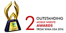2 Outstanding Mobile Website awards from WMA USA 2016